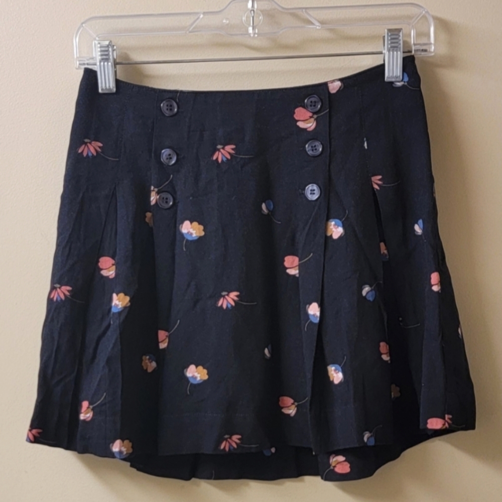Free People Floral Lined Mini Skirt Size 0
